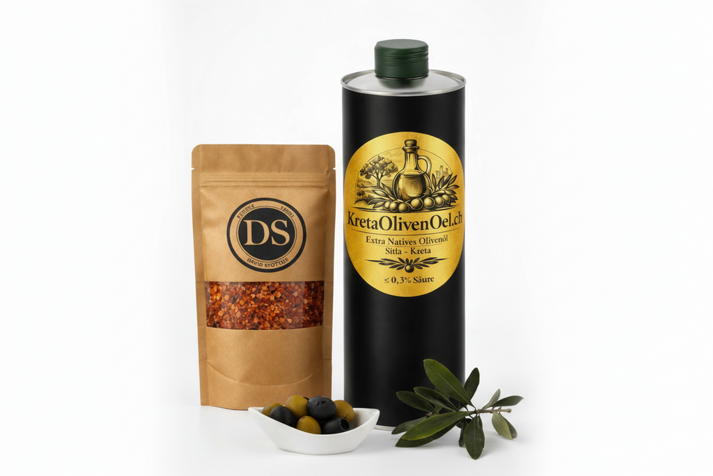 👉 Chilisalz 100g & Olivenöl 500ml